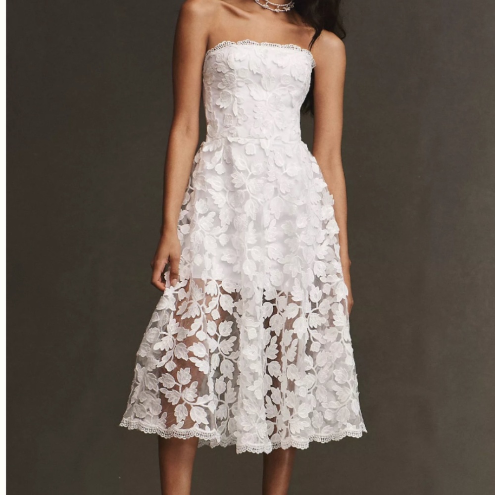 HELSI FLORENCE STRAPLESS A-LINE MIDI DRESS